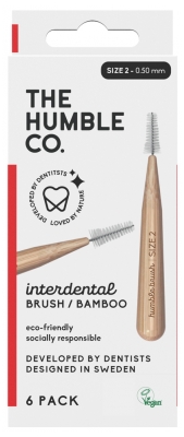 The Humble Co. 6 Brossettes Interdentaires en Bambou - Taille : Taille 2 : 0,50 mm