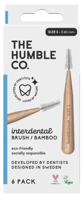 The Humble Co. 6 Brossettes Interdentaires en Bambou - Taille : Taille 3 : 0,60 mm