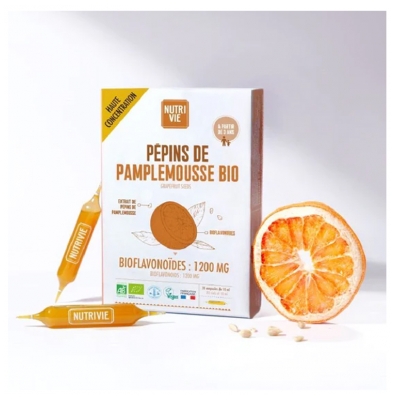 Nutrivie Ampoules 10 ml - Pépins de Pamplemousse Bio