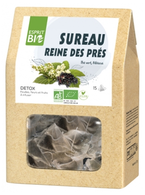 Esprit Bio Sureau - Reine Des Prés à Infuser Bio Détox 15 Sachets Pyramides