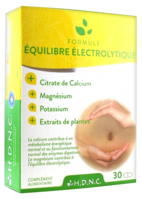 H.d.n.c Formule Équilibre Électrolytique - Citrates de Calcium Magnésium et Potassium - 30 Comprimés