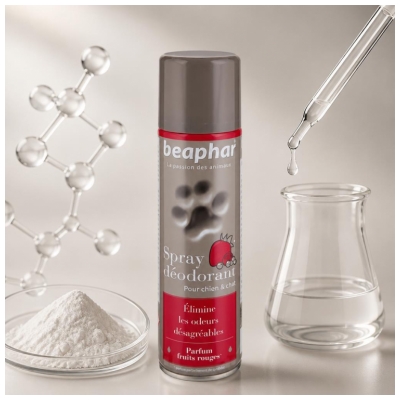 Beaphar Spray Déodorant au Parfum de Fruits Rouges - 250 ml