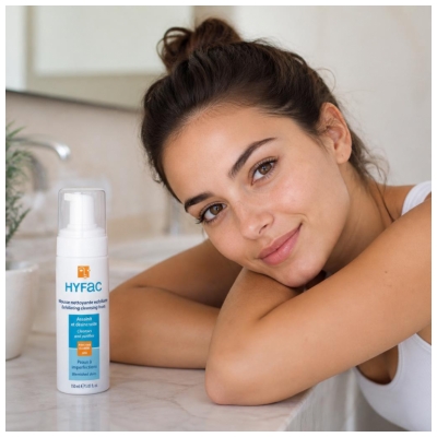 Hyfac Mousse Nettoyante Exfoliante Fl Pompe/150Ml