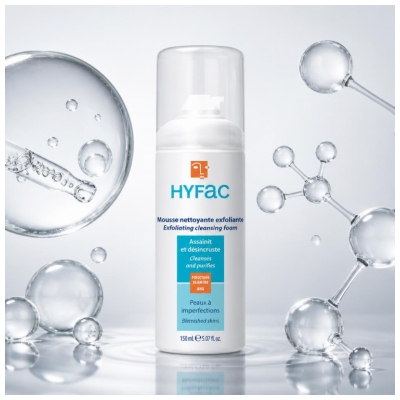 Hyfac Mousse Nettoyante Exfoliante Fl Pompe/150Ml