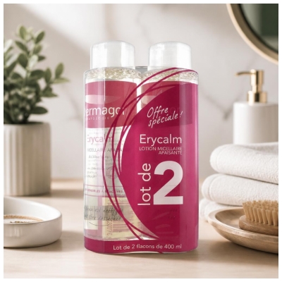 Dermagor Lot de 2 Lotions Micellaire Apaisante 2X 400 ml