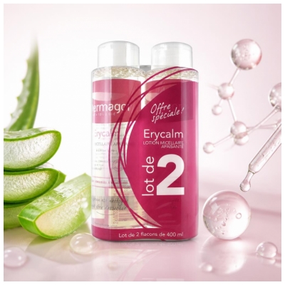 Dermagor Lot de 2 Lotions Micellaire Apaisante 2X 400 ml