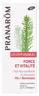 Pranarôm Diffusion Les Diffusables Force et Vitalité Bio (Eco) Mélange Pour Aux Huiles Essentielles Biologiques 30 ml