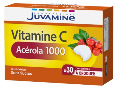 Juvamine Vitamine C Acerola 1000 30 Comprimés à Croquer