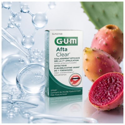 Gum Spray Buccal Aftaclear 15 ml - Goût Pomme Poire