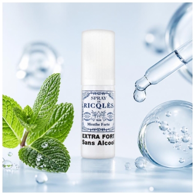 Ricqlès Pray Sans Alcool Sans Sucres - Atomiseur de Poche 15 ml