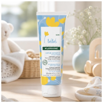 Klorane Calendula Bébé - Crème Nutritive Au Cold Cream Et ? Peau Sèche et Trèsèche 125 ml