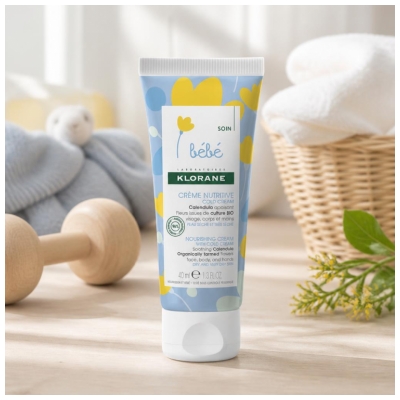 Klorane Calendula Bébé - Crème Nutritive Au Cold Cream Et ? Peau Sèche et Trèsèche 40 ml