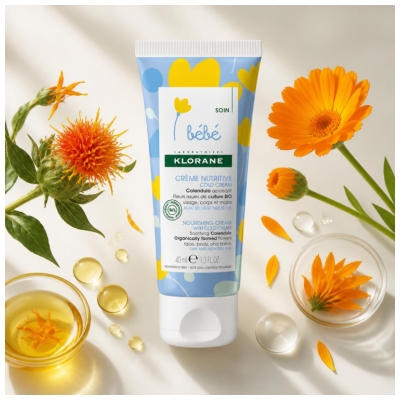 Klorane Calendula Bébé - Crème Nutritive Au Cold Cream Et ? Peau Sèche et Trèsèche 40 ml