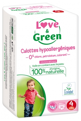 Love & Green Culottes Hypoallergéniques et Écologiques T4 X 20