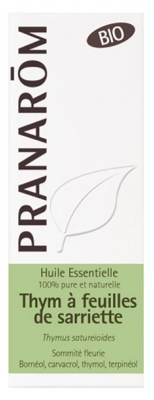 Pranarôm Huile Essentielle Thym à Feuilles de Sarriette Bio Thymus Satureioides Sommité Fleurie 10 Ml...
