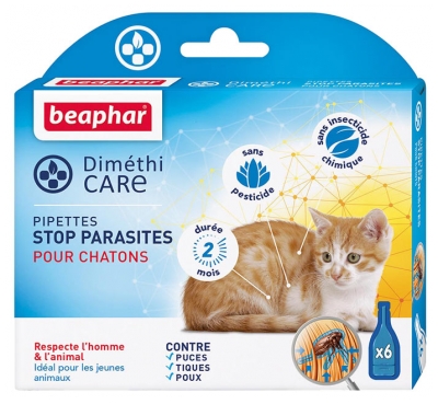 Beaphar Diméthicare Pipettes Stop Parasites Pour Chatons
Au Diméthicone - 6 Pipettes X 0,75 ml