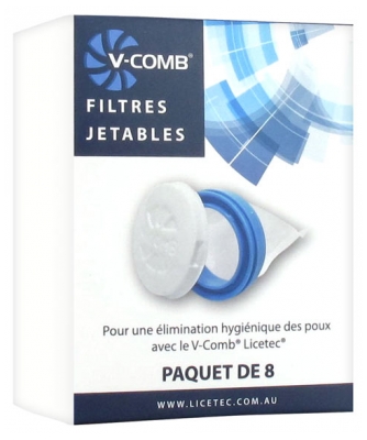 Peigne Électrique Anti-Poux et Lentes avec 8 Filtres de Rechange