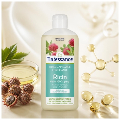 Natessance Huile Capillaire Cheveux et Ongles - Ricin