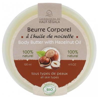 Laboratoire du Haut-Ségala Beurre Corporel à l'Huile de Noisette Biologique 120 ml