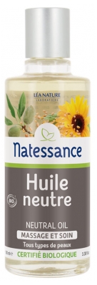 Natessance Huile Neutre Bio - 100% Pure - Massage et Soin