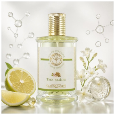 Claude Galien Eau de Cologne ,vaporisateur de 100 ml Flacon Verre Parfum Très Fraîche