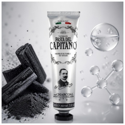 Pasta Del Capitano Dentifrice - Charbon Végétal Actif 75 ml