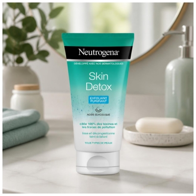 Neutrogena Skin Détox Exfoliant Purifiant Visage – Pour Tout Type de Peaux Tube 150 ml