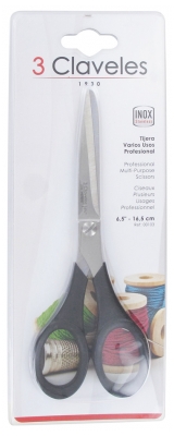 3 Clavelés Ciseaux Plusieurs Usages Inox 6,5