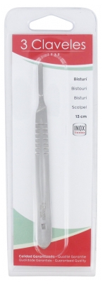 3 Clavelés Acl4085424 Bistouri Pédicure Inox.13 cm D.3Cf