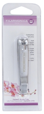 Filarmonica Coupe Ongles Brillant Chromé avec Lime 8 cm