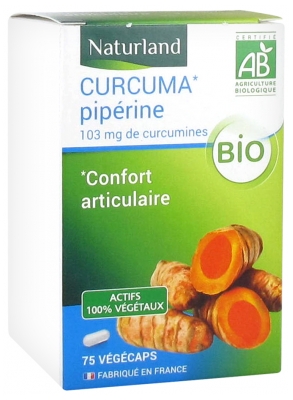 Curcuma Pipérine Bio - Complément Alimentaire Végétal 75 Végécaps