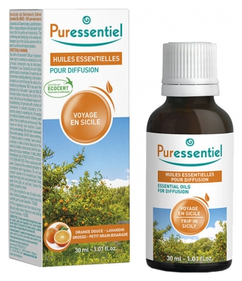 Puressentiel Diffuse Voyage en Sicile - Huiles Essentielles Pour Diffusion – 30 ml