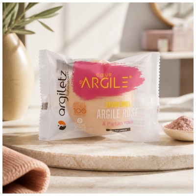 Argiletz Savon Argile Rose Parfum Rose 100 g