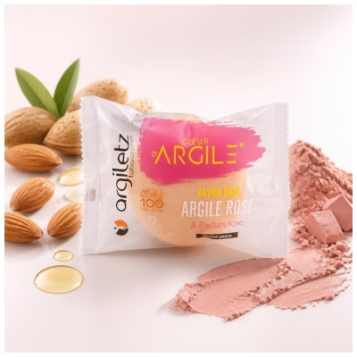 Argiletz Savon Argile Rose Parfum Rose 100 g