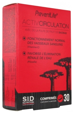 S.i.d Nutrition Activ Circulation 30 Comprimes