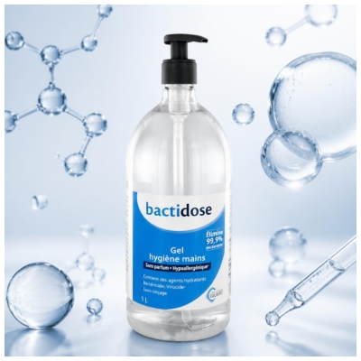 Gilbert Bactidose Gel Hydroalcoolique Non Parfume - 1 l