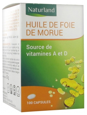 Naturland Huile de Foie de Morue 120 Capsules