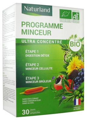 Complément Alimentaire Minceur Bio Ultra Concentré en Ampoules - 30 doses de 10 ml