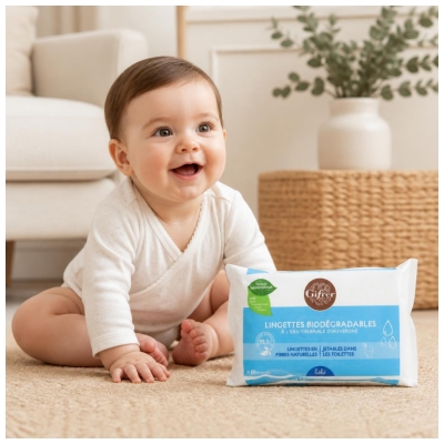 Gifrer Lingettes Biodégradables à L'eau Thermale d'Auvergne X60