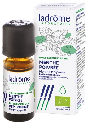Ladrôme Huile Ess. Menthe Poivrée Partie Aérienne Fleurie 10 ml Fr/Nl