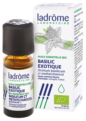 Ladrôme Huile Ess. Basilic Exotique Partie Aérienne Fleurie 10 ml Fr/Nl