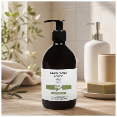Laboratoire du Haut-Ségala Savon Alep Liquide 20% Huile de Baies de Laurier Biologique