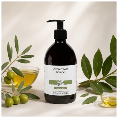 Laboratoire du Haut-Ségala Savon Alep Liquide 20% Huile de Baies de Laurier Biologique
