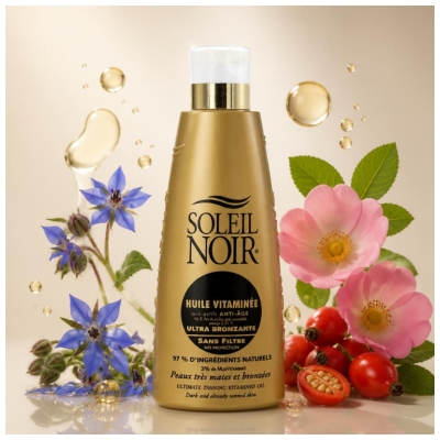 Soleil Noir Huile Vitaminée Sans Filtre Ultra Bronzante