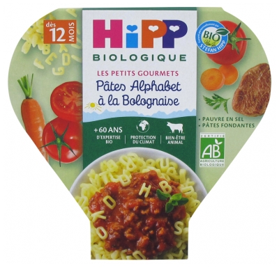 Hipp Pâtes Alphabet à la Bolognaise Assiette 230 g Dès 12 Mois