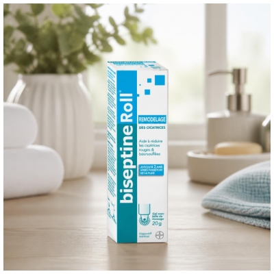 Biseptine Roll - Gel Remodelant - 20 g - Remodelage Cicatrices Rouges et Boursouflées