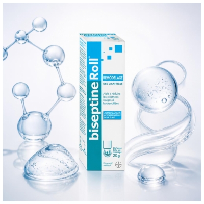 Biseptine Roll - Gel Remodelant - 20 g - Remodelage Cicatrices Rouges et Boursouflées