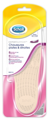 Scholl Expert Support Semelles Chaussures Plates & Étroites