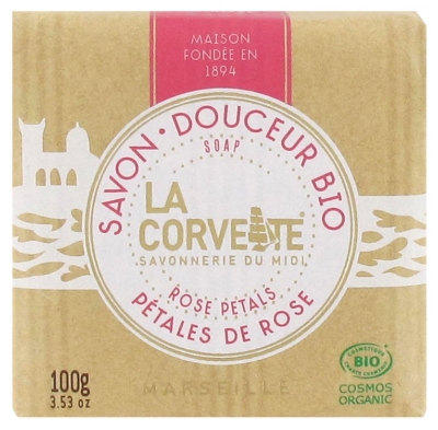 Savon Doux Bio à la Rose 100g