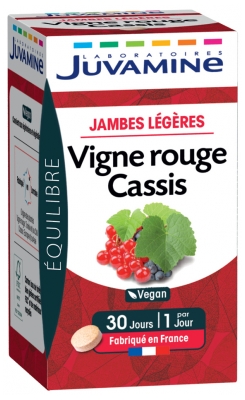 Juvamine Vigne Rouge Cassis Jambes Légères 30 Comprimés